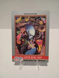 1990 Pro Set Super Bowl #24 Super Bowl Theme Art 49ers Vs Broncos - Picture 1 of 2