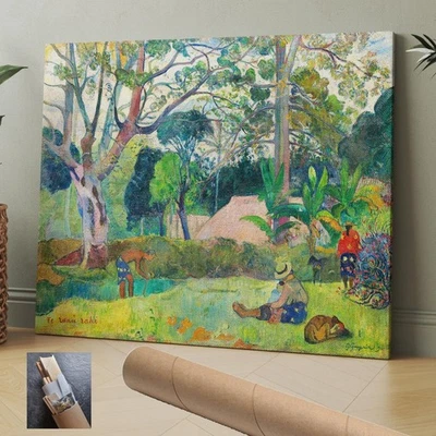 ARTE DE PARED DE LIENZO PAISAJE Raau Rahi árbol árboles Paul Gauguin 30x24 pulgadas Foto 1 de 4