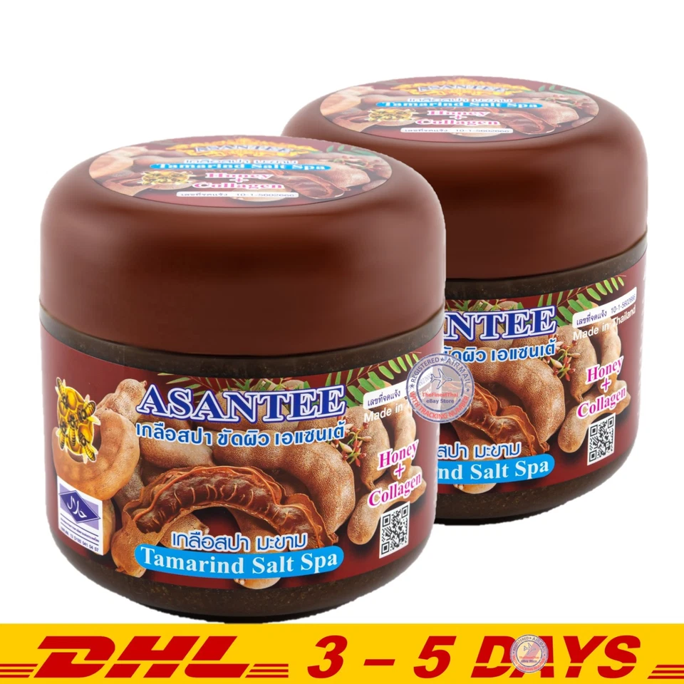 700ml X 2 Asantee Tamarind Salt Spa Scrub Thai Herbal Refreshing Skin
