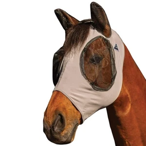 Target Pony Charcoal Fly Mask For Horses With Mesh Ears And Forelock Opening - Picture 1 of 2