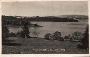 View of Lake Lough Muckno Castleblayney Monaghan Ireland Postcard 1949 RPPC - Imagen 1 de 2