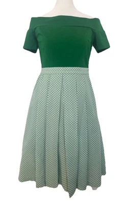 NWT Anthropologie ModCloth Green Shirt Dress Medium - Image 1 of 4