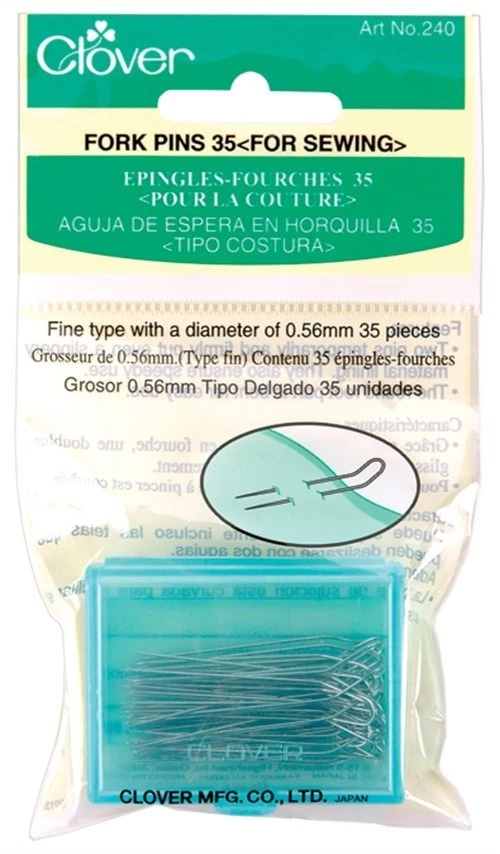 Fork Pins 35 Pkg Clover Needlecraft Handle Fabrics