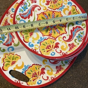 Home Accents Melamine Hammer Textured Dinner Plates (8) - 10”. - Picture 1 of 2