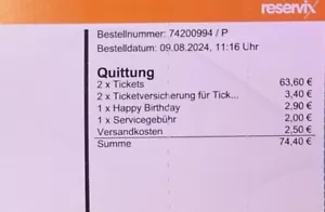 2x Tickets 4 Feinde - Frankfurt am Main - 29.11.2024 - Bild 1 von 1