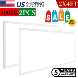 2x4 LED Drop Ceiling Lights, 0-10V Dimmable LED Flat Panel Light, 75Watts 8400LM - Picture 1 of 31