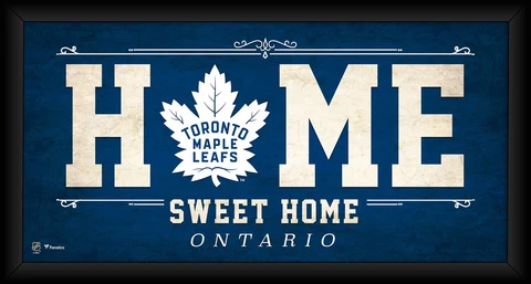 Toronto Maple Leafs Framed 10" x 20" Home Sweet Home Collage Cover