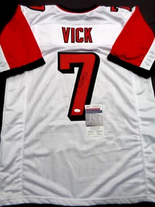 Michael Vick Atlanta Falcons Autographed Signed White Custom Jersey Coa-JSA - Picture 1 of 3