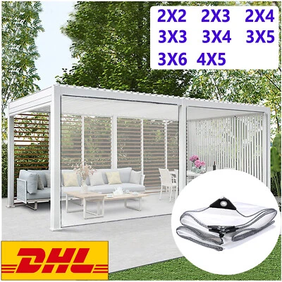 Abdeckplane Durchsichtige Wasserdichte Transparente Plane mit Ösen Gewebeplane