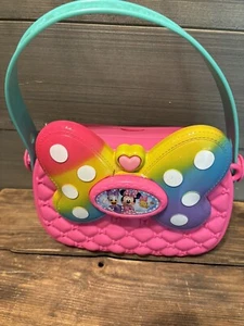 Disney Junior Happy Helpers Minnie Mouse Pink Sparkle Bow Hardcase Purse - Picture 1 of 5