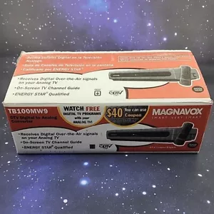 Magnavox TB100MW9 Digital TV Converter Box with Remote - New Open Box - Picture 1 of 6