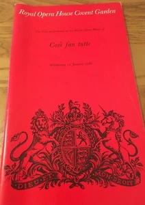 Programme The Royal Opera Cosi fan tutte 21st Jan 1981 with Kiri Te Kanawa - Picture 1 of 3