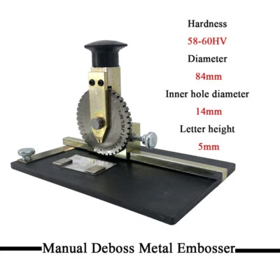 Label Dog Tag Stamping Embossing Marking Machine Manual Deboss Metal Embosser5mm - Image 1 of 4