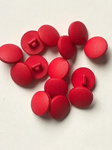 6 x 15 MM. MATT RED SHANK-BACK BUTTONS WITH TEXTURED FINISH - Picture 1 of 3
