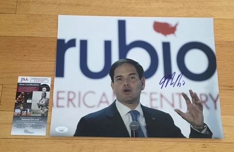Marco Rubio Senator FL 2016 President Autograph Signed 11x14 Photo #1 JSA COA Cover