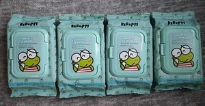 4 Packs The Creme Shop Keroppi 20 Pre-Wet Cleansing Towelettes/Wipes Green Tea - Picture 1 of 6