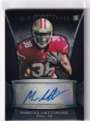 2013 Bowman Sterling Marcus Lattimore RC Autograph Auto 49ers BSA-ML - Image 1 of 2