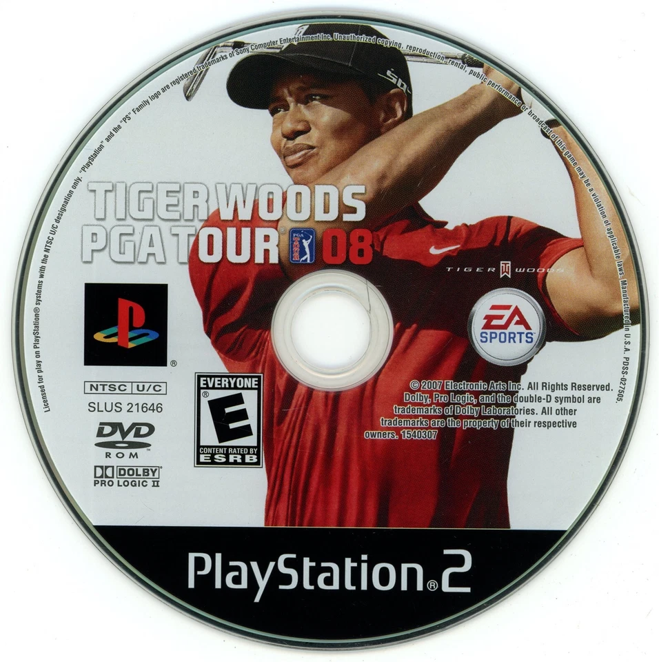 Tiger Woods PGA Tour 08 (Sony PlayStation 2, 2007) TESTED - Image 1 of 1