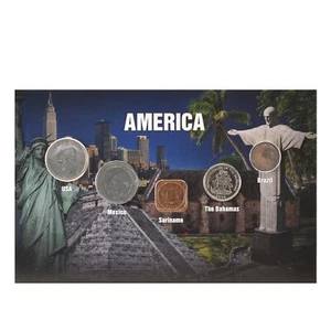 5 Coins from Americas | Brazil | Bahamas | Suriname | Mexico | USA - Picture 1 of 2