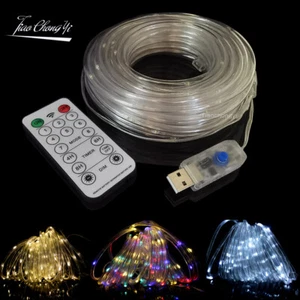 USB LED String Lights PVC Tube Rope LED Fairy Light Outdoor For DIY Party Decor - Picture 1 of 10