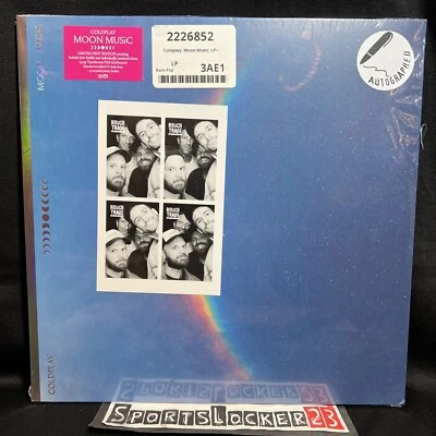 COLDPLAY Moon Music Pink Color Vinyl Record *SIGNED* US Rough Trade LTD Numbered - Image 1 of 4