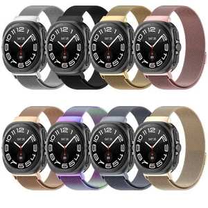 For Galaxy Watch 7 Ultra 47mm Adjustable Magnetic Stainless Steel Strap - Picture 1 of 31