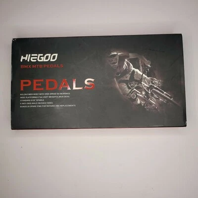 Hiegoo BMX MTB Pedals - Green Nylon Giber New Wide Platform - Image 1 of 2