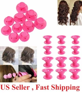 20 PCS Silicone No Heat Hair DIY Curlers Magic Soft Rollers Hair Care Tool - Picture 1 of 2
