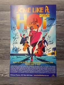 CARTOLINA/POSTER BROADWAY WINDOW FIRMATO CAST, A ALCUNI PIACE CALDO - Foto 1 di 9