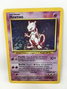 Tarjeta de Pokémon Mewtwo 10/102 1999 conjunto básico holo WOTC inglés - Imagen 1 de 7
