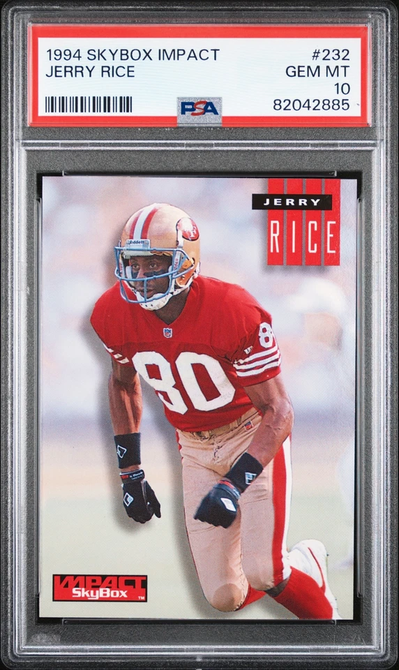 Jerry Rice 1994 Skybox Impact Football Card #232 Graded PSA 10 - Image 1 of 1