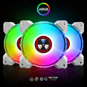 Crystal Diamond RGB Computer Fans Colorful Mute Desktop PC Case Air Cooler - Afbeelding 1 van 14