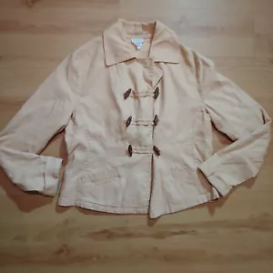 Dries Van Noten Hemp Cotton Jacket Double Breasted Sz 40 Toggle button peach - Picture 1 of 4