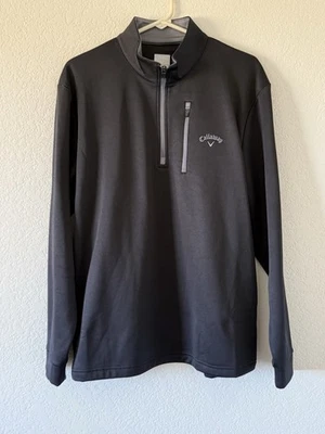 Callaway 1/4 Zip Pullover Men's Size Medium Black Golf $88 - Image 1 of 4