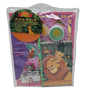 VINTAGE 1990's DISNEY THE LION KING SEALED STATIONARY PACK PAPER PAD PENCIL - Image 1 of 4