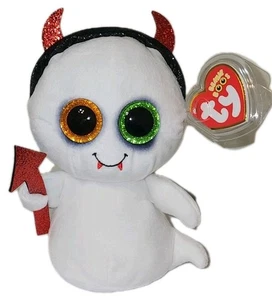Ty Beanie Boos TRICKY the Halloween Ghost (6 Inch) NEW MWMTs Stuffed Animal Toy - Picture 1 of 8