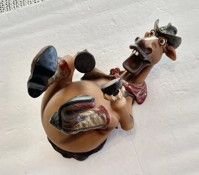 Crazy Cowboy Horse Wine Bottle Holder Western Home Kitchen Bar Decoration - Image 1 of 4