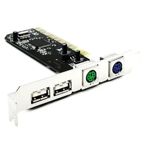 Plug&Play PCI 4Ports to PS2 PS/2 for PC Keyboard Mouse Adapter Expansion Card - Photo 1/9