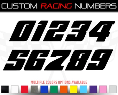 Racing Number Decal Sticker | Dirt Bike Plate Numbers BMX Competition 502 - Image 1 of 4