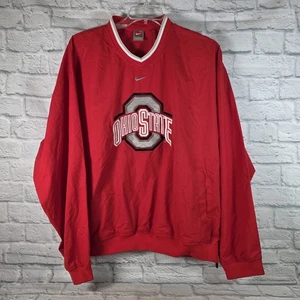 Vintage Ohio State Buckeyes Jacke XL Nike Pullover Windbreaker Center Swoosh - Bild 1 von 5