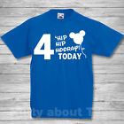 i am 4 Today tshirt boys and girls hip hip hooray!!! disney themed