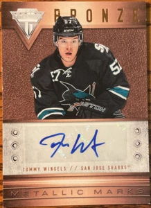 2012-13 Panini Titanium Metallic Marks Tommy Wingels #57 San Jose Sharks - Picture 1 of 2