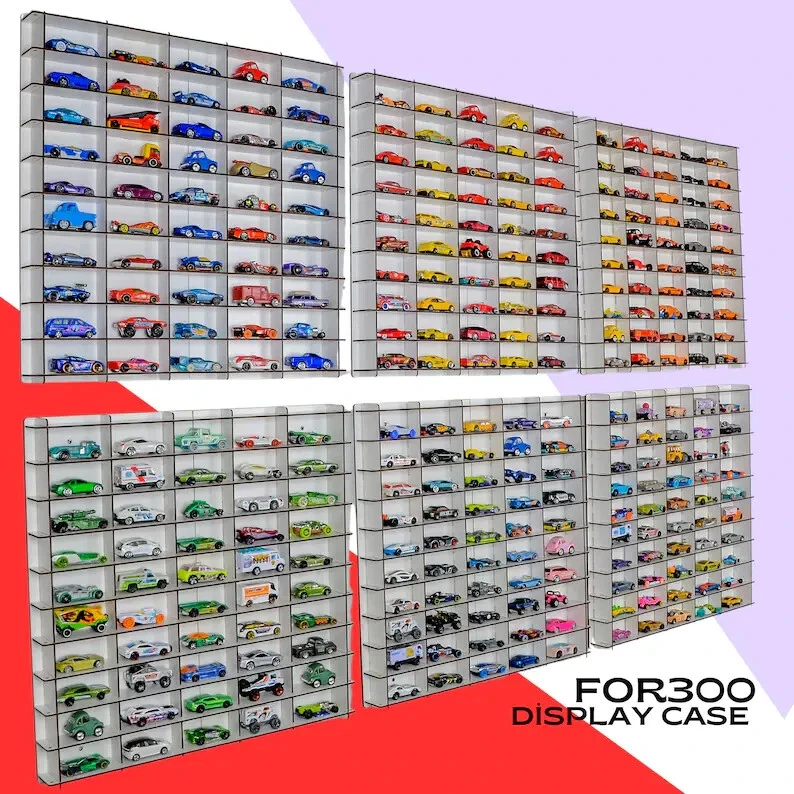For 300 and more 1/64 Hot Wheels,Matchbox & Diecast Car Compatible Display Case - Image 1 of 4