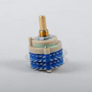 1 pieza 2 polos 24 pasos interruptor giratorio atenuador control de volumen para amplificador de tubo de guitarra - Imagen 1 de 6