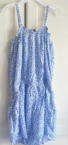 Gap Kids Romper Girls 12 Blue Floral Cottage Core Rayon Shorts - Picture 1 of 5