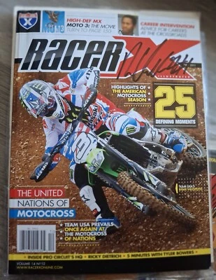 Revista Racer X firmada por Ryan Villopoto #3 12/11 SX MXON Foto 1 de 2
