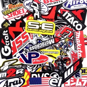 Lot Set of 80 Motorcycle Motocross Decals Stickers Racing ATV UTV Dirtbike - Picture 1 of 12