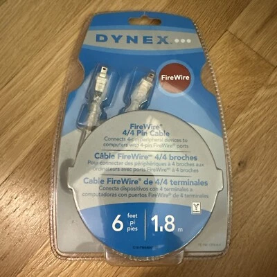  Dynex™ 6' FireWire 1394 Cable 4-PIN TO 4-PIN (TE-FW 1394-4-4) - Image 1 of 2