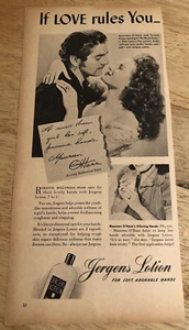 1942 MAUREEN O'HARA, TYRONE POWER - LOCIÓN JERGENS / anuncio de revista vintage Tangee - Imagen 1 de 2