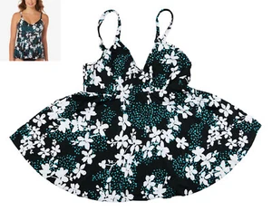 Swim Solutions Garden Floral Confetti Underwire Women's Tankini Top Swimwear NWT - Picture 1 of 1